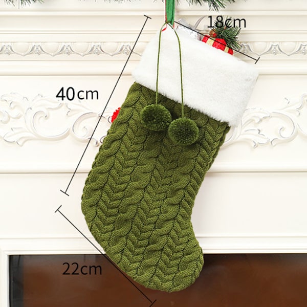2st Sticka julstrumpor, Sticka julstrumpor med green