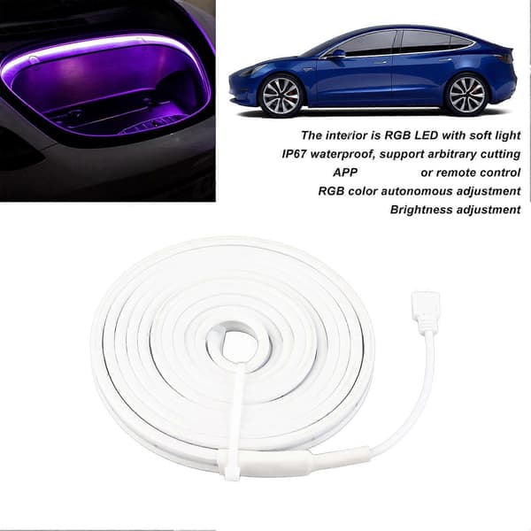 App Controller Front Trunk Frunk RGB LED Surround Lighting Strip Kits Erstatning for Tesla Model 3/Y 2018-2023