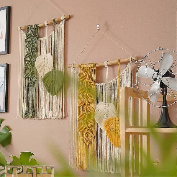 Macrame Väggdekor Boho Väggkonst Barnrumsdekor Väggdekor Estetisk Heminredning Chic Dekor Gall