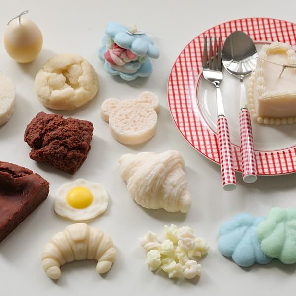 Lysformer Lys Stearinlys DIY Støpeformer i Silikonform lz22090 terning dessert
