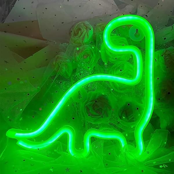 Dinosaur Neon LED Neonskilt Neonlys Dinosaur USB/Batteri