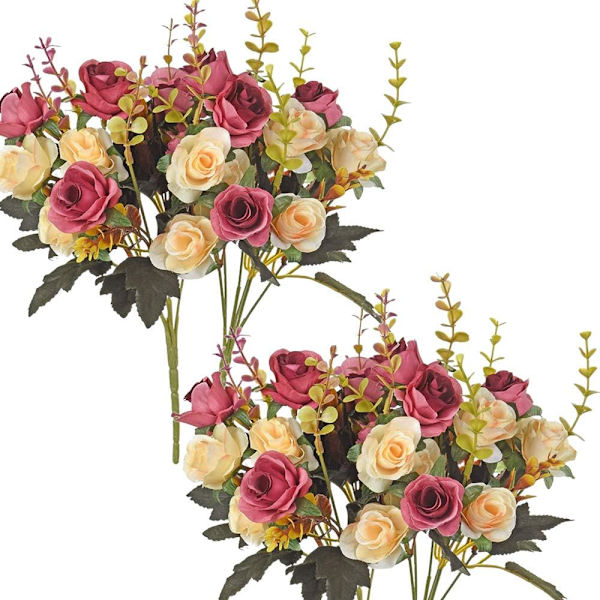 Konstgjorda blommor. 4 klasar konstgjorda rosor. 48 Små rosor.