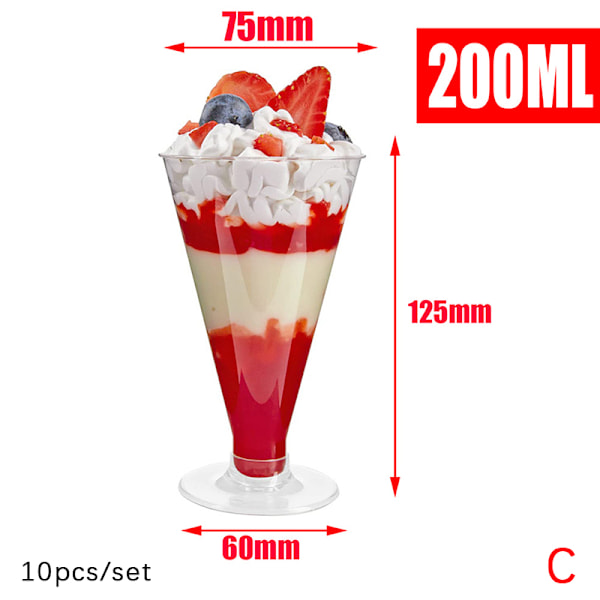 10 stk Disponibel Mousse Kake Gelé Party Dessertkopp A