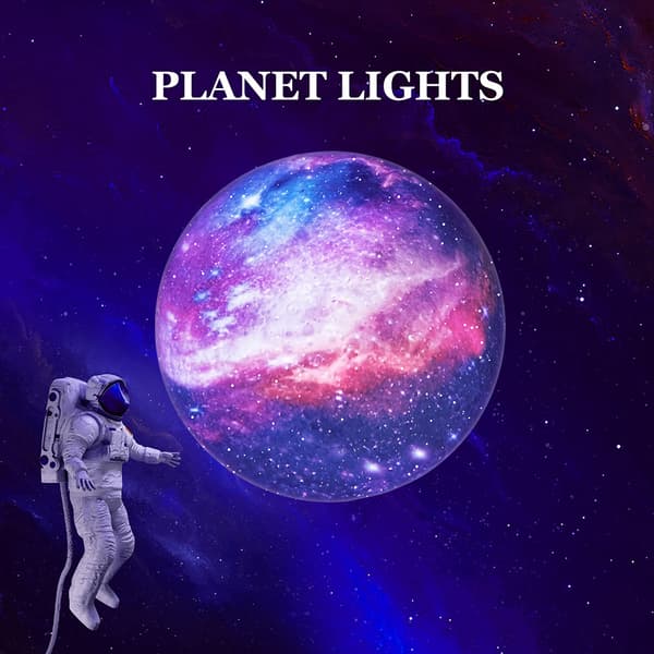 Moon Night Light, 16 färger Galaxy Lamp 3D-utskrift Barn Moon Light