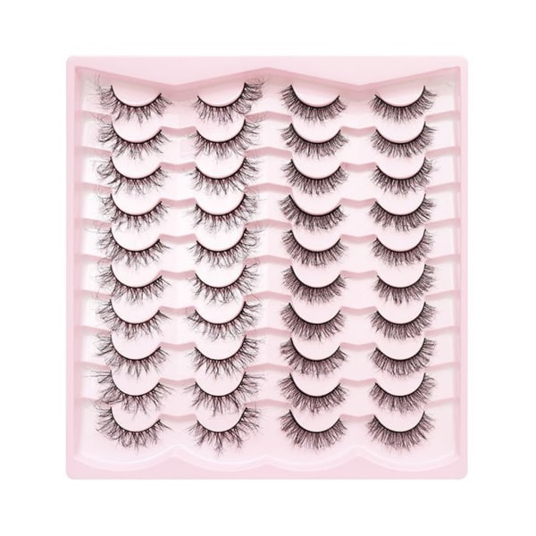 Løsnegler Falske Øyevipper Cat-Eye Vipper Faux Mink Vipper Naturlig utseende Fluffy Wispy vipper som ser ut som extensions 13