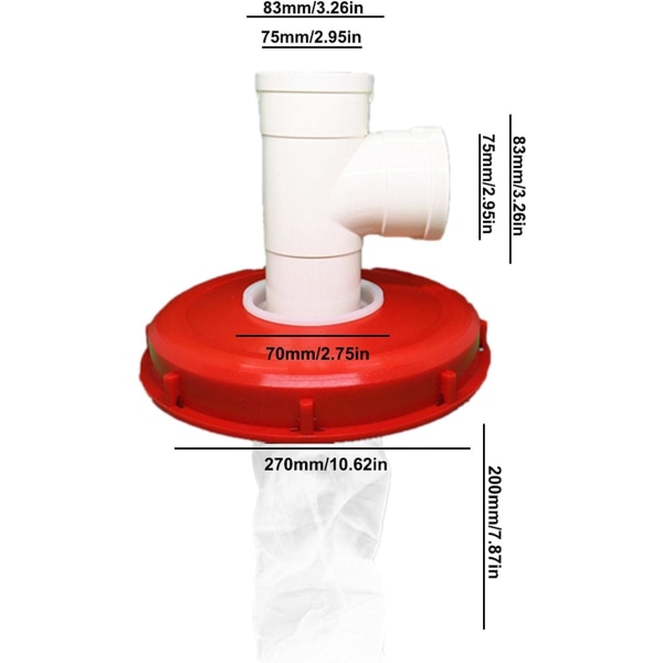 IBC-deksel, vaskbart nylon IBC-filter, IBC-lokkfilter