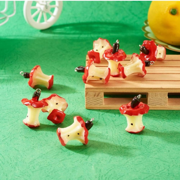 20 st Apple Core Charm Resin