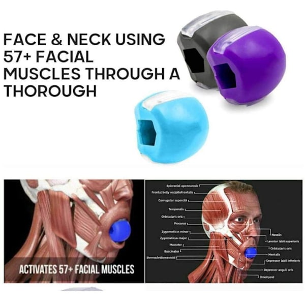 Jawline Face Exerciser Fitness Ball Neck Jaw Toner 50 paunaa