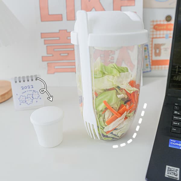 Frukost Havregryn spannmål Nöt Yoghurt Sallad Cup Behållare Set wit