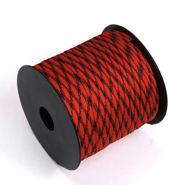 550M 7-Core Paracord Rope Outdoor Cord Camping Survival black and red