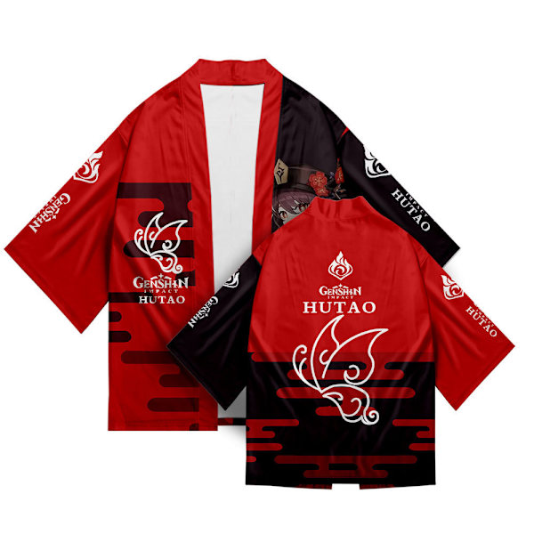 Mub- 26 Tyyliä Genshin Impact Xiao Zhong i Qiqi Cosplay 3D-tulostus Haori Anime Kimono Viitta Anime Sarjakuva Vaatteet 21 L