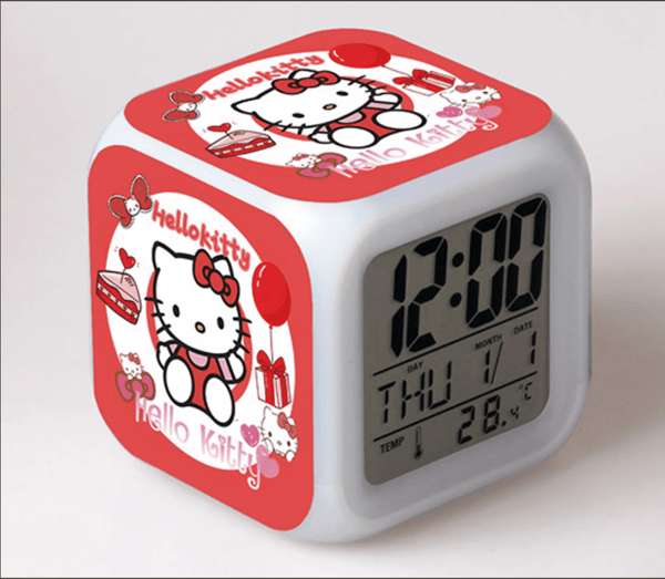 Liten størrelse 3\" 8cm, sydd, animasjon, baby seng LED digital alarm