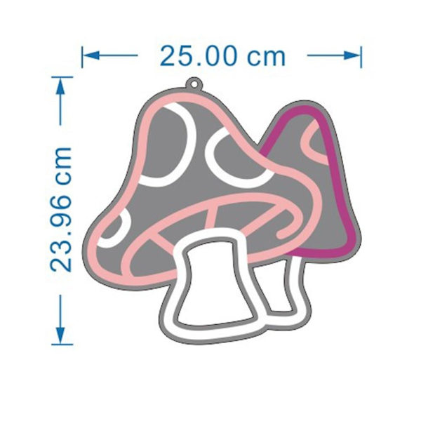 Mushroom Neon Light Svamp Neonskylt B B