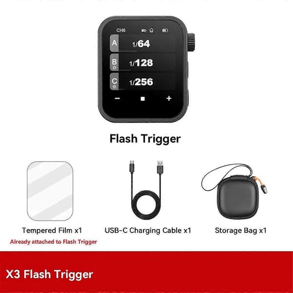 Til X3 Flash Trigger Trådløs Flash Trigger TTL 2.4Ghz OLED Touchscreen Sender til / Kamera