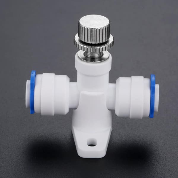 Omvänd osmos 1/4" slang RO Vattenflödesjustering ventil Regulator Vattenflödeskontroll Ventilkoppling Anslutning Vattenhastighetsregulator