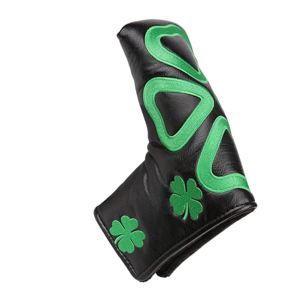 Utsökt PU-läder Golfball Putter Headcover med magnet black