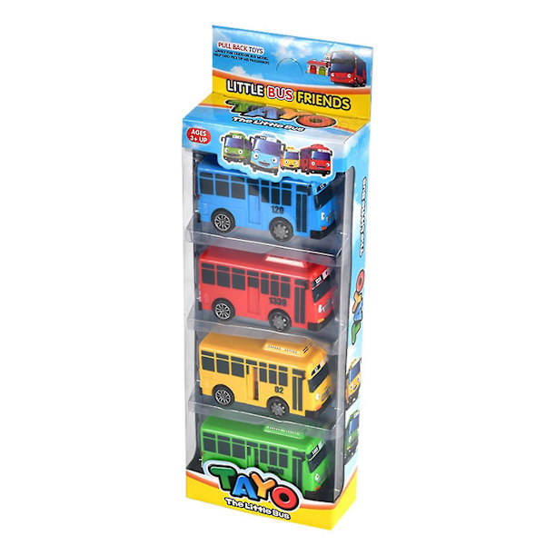 Little Bus Tayo Toy, Little Bus Tayo Car Toy Set, dra tillbaka Mini Cars For Friend Mini B style