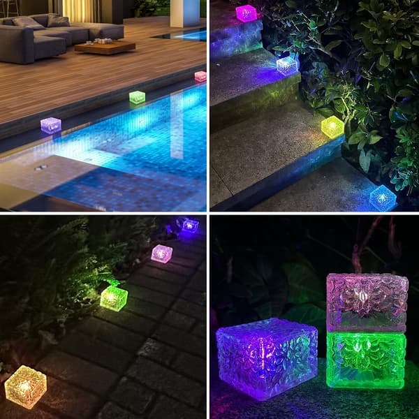 4 kpl Vedenpitäviä Aurinkovoimalla Toimivia Maavalostimia, 8 Valotilaa LED So