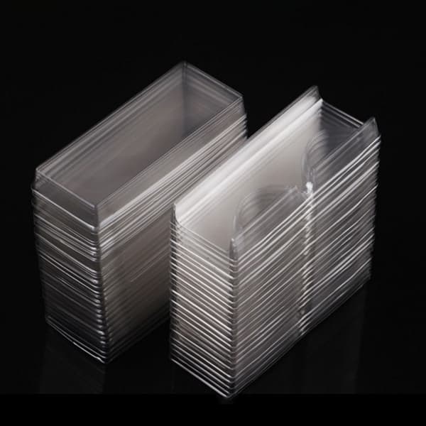 50 stk. vippebrickor plasttriangelgjennomsiktig minkvippeholder e Clear