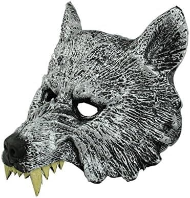 Grå vargens huvudmask för Halloween julfest