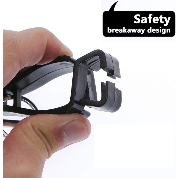 2X handskhållarklämma, handskklämmahållare säkerhetsutrustning (svart)
