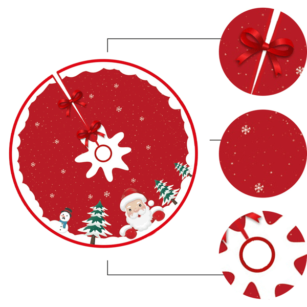 Julgransklänning i röd snöflinga style 1