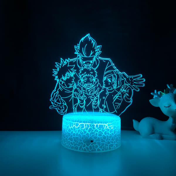 Anime Spell Fighting Gojo Satoru 3D LED Nattlys