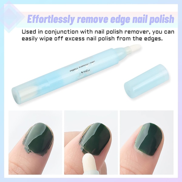 3 stk Neglelakk Korrigeringspenn, Neglekorrigeringspenn Gel Polish Remover Neglekantrengjøring