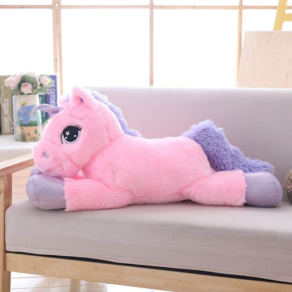 MorisMos Giant Unicorn Gosedjur 32`` Söt mjuk enhörning plyschleksak  43" pink 23.5"