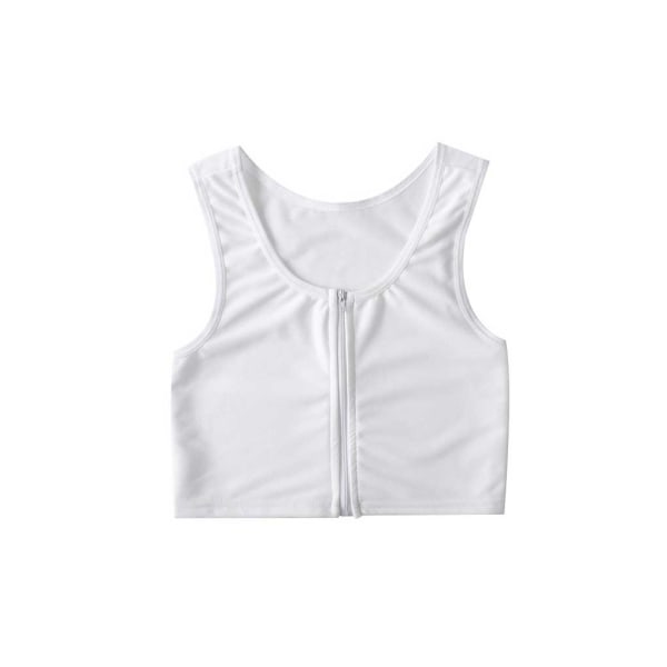 Linne Tomboy Bröst för Shaper Vest Skjorta Bröst Sport Underkläder White XXL