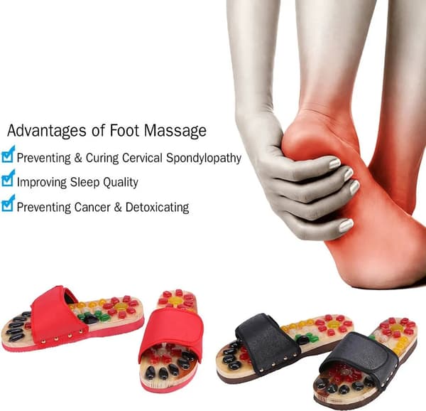 Massagetofflor (39-40) Magnetisk terapi - Fotmassage