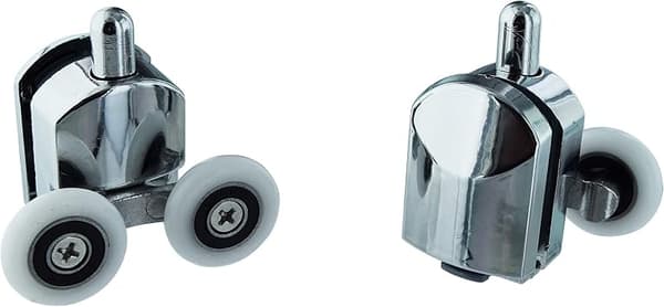 23 mm dusjdørruller topp og bunn (2-pakning) sinklegering