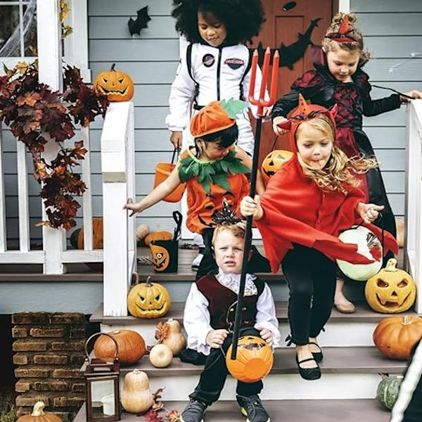 Paketti, jossa 6 Halloween-asua Noidanhattu Lapsille Tytöille Halloween-pääpanta