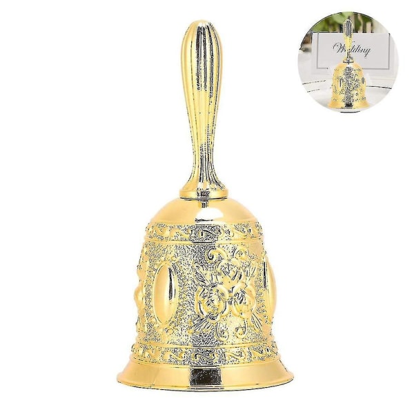 Multipurpose Call Bell Metal Innovativ middagsklocka Hand Call Bell Gold