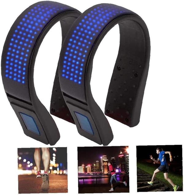 LED Sko Klips Lys Løpesikkerhetslys Varsel Sko Klips Lys for, Dansing Nattløping Jogging Promenad Sykling (Blå 2stk)