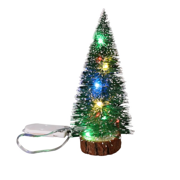 Mini julgran 15/20/25 CM Xmas Trees skrivbordsdekoration Coloured Lights 20cm