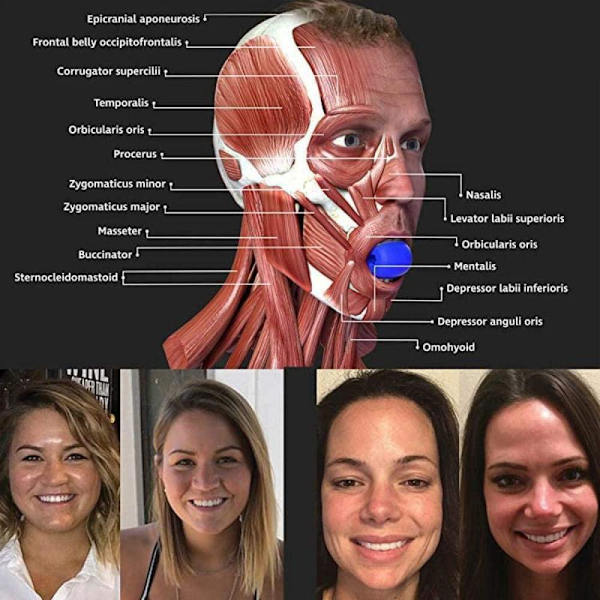 Jawline Face Exerciser Fitness Ball Neck Jaw Toner 50 paunaa
