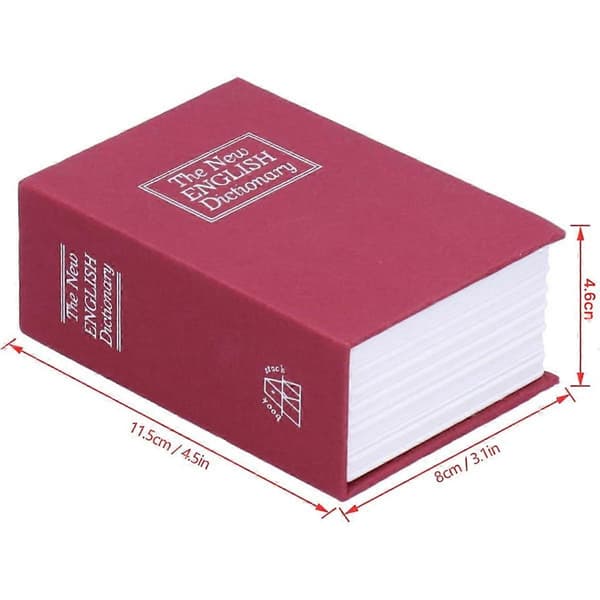Säker för pengar och smycken som imiterar utseendet av en bok och är perfekt för hem och kontor (Mini Blå)