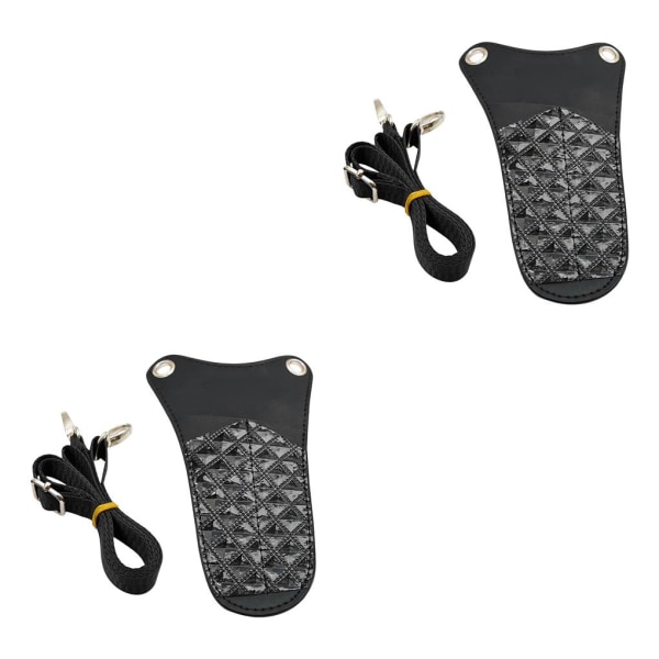 1/2/3/5 saksilaukku PU-nahkaa säädettävällä olkahihnalla Black 2PCS