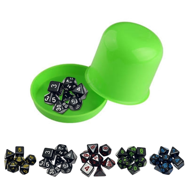 7 kpl DND-monitahoisia noppia RPG-noppia Dungeons & Dragons, Pathfinder-MTG, D&D-roolipeleihin, setti Yellow