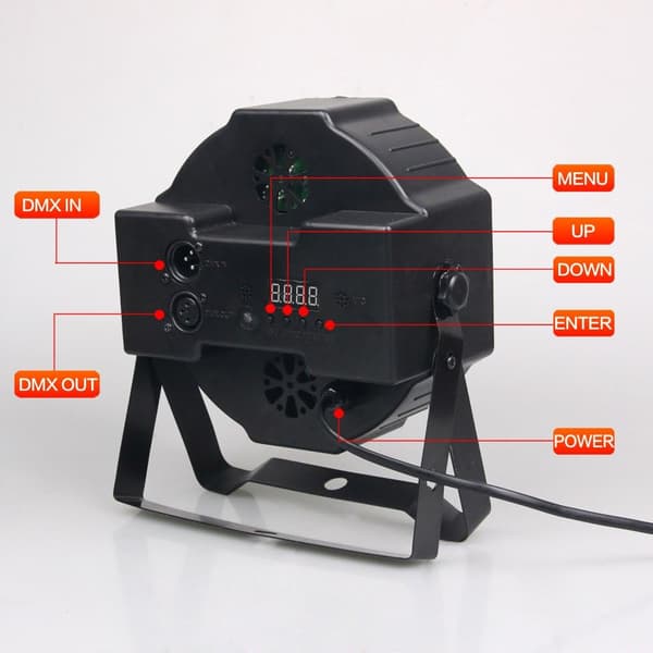 Scenebelysning DJ Disco Light 18W LEDs RGB 9 Moduser Pa
