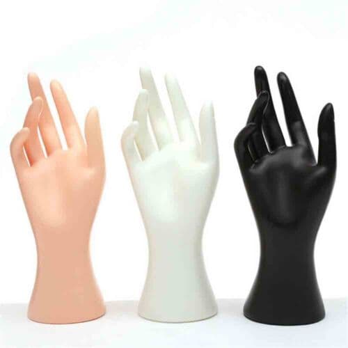 Skyltdocka Hand Finger Smycken Armband Display Stand Hållare black
