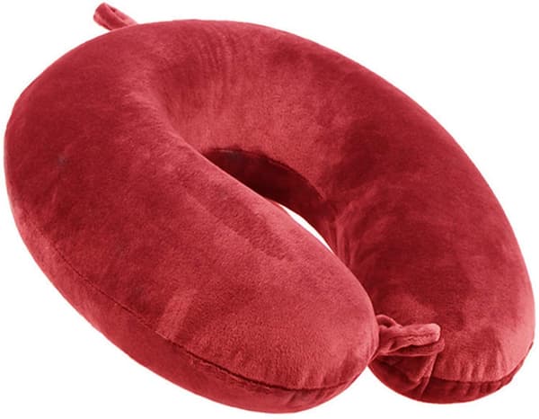 Resekudde - Memory Foam Nackkudde Stödkudde red