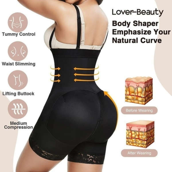 Colombiansk postpartum-girdel med reducerende waist trainer 3XL Beige