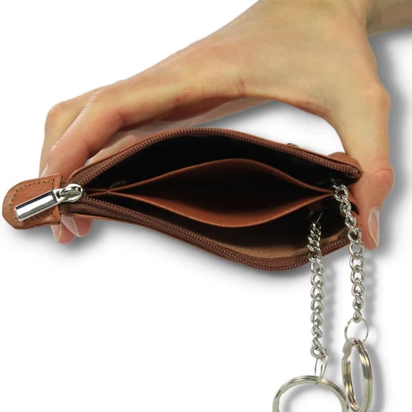 3-delt etui, sort, blåt og brunt etui, 12cm