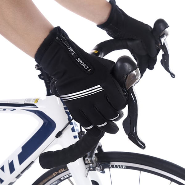 för Touch Screen Vindtät Varm Halkfri Full Finger Herr Dam Vinter Cykling Gl L