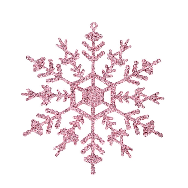12:a julsnöflinga prydnader glittrande glitter snödekor