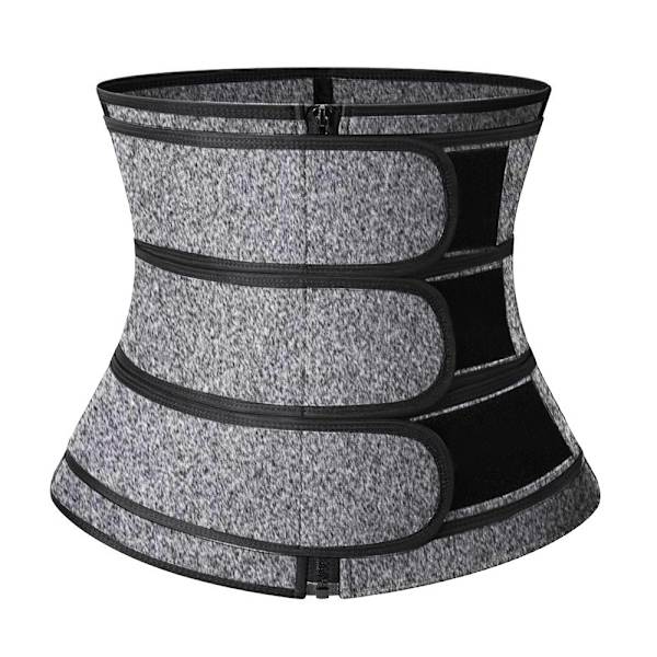 Neopren Dragkedja Kvinna Shapewear Elasticitet Postpartum Recovery Gray M