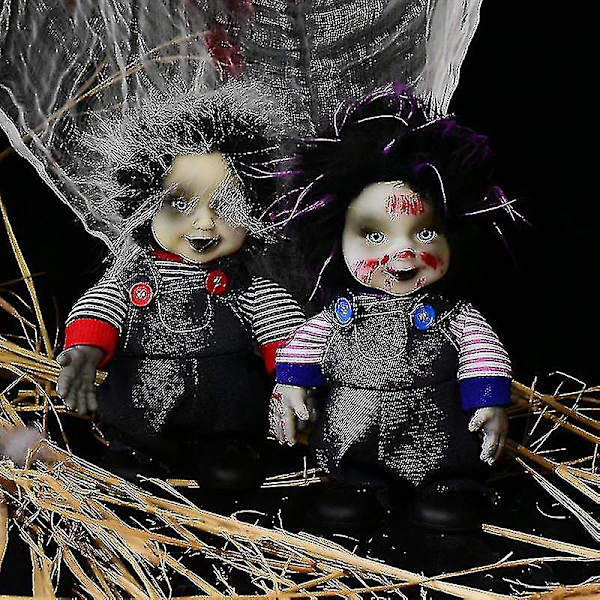 Halloween Kauhu Sähköinen Pelottava Kummitusnukke Koriste Ääniaktivoitu Valo Kummitustalon Rekvisiitta
