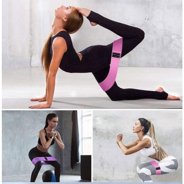 3PCS Stretching och Hukmotståndsband 8cm
